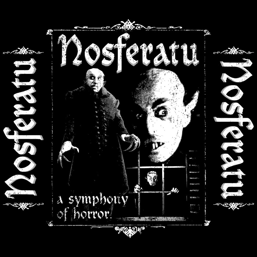 WHITE FRAMED NOSFERATU WITH SLEEVES - LONG SLEEVE SHIRT