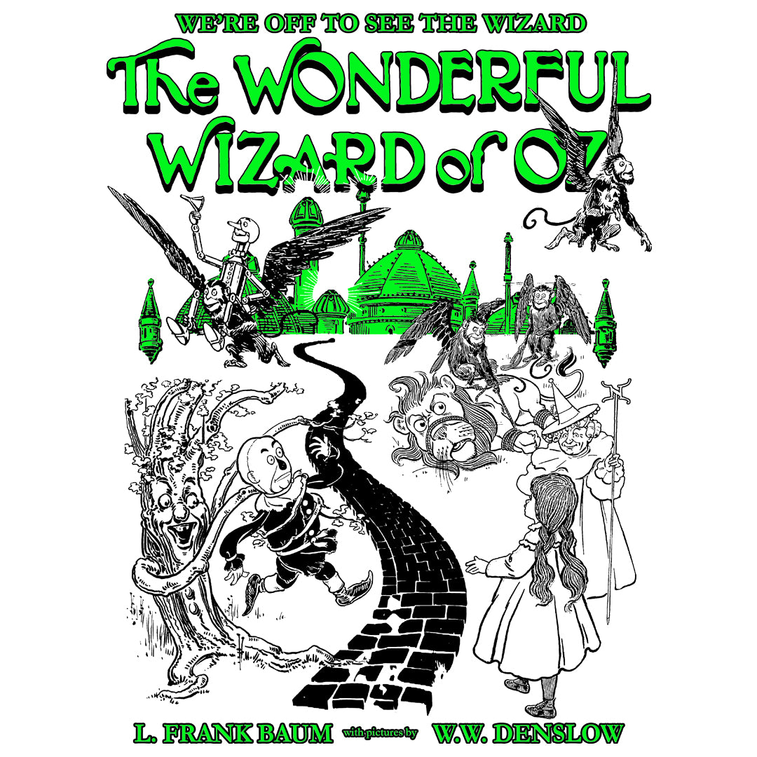 LE MERVEILLEUX MAGICIEN D'OZ ILLUSTRATIONS NOIRES - T-SHIRT