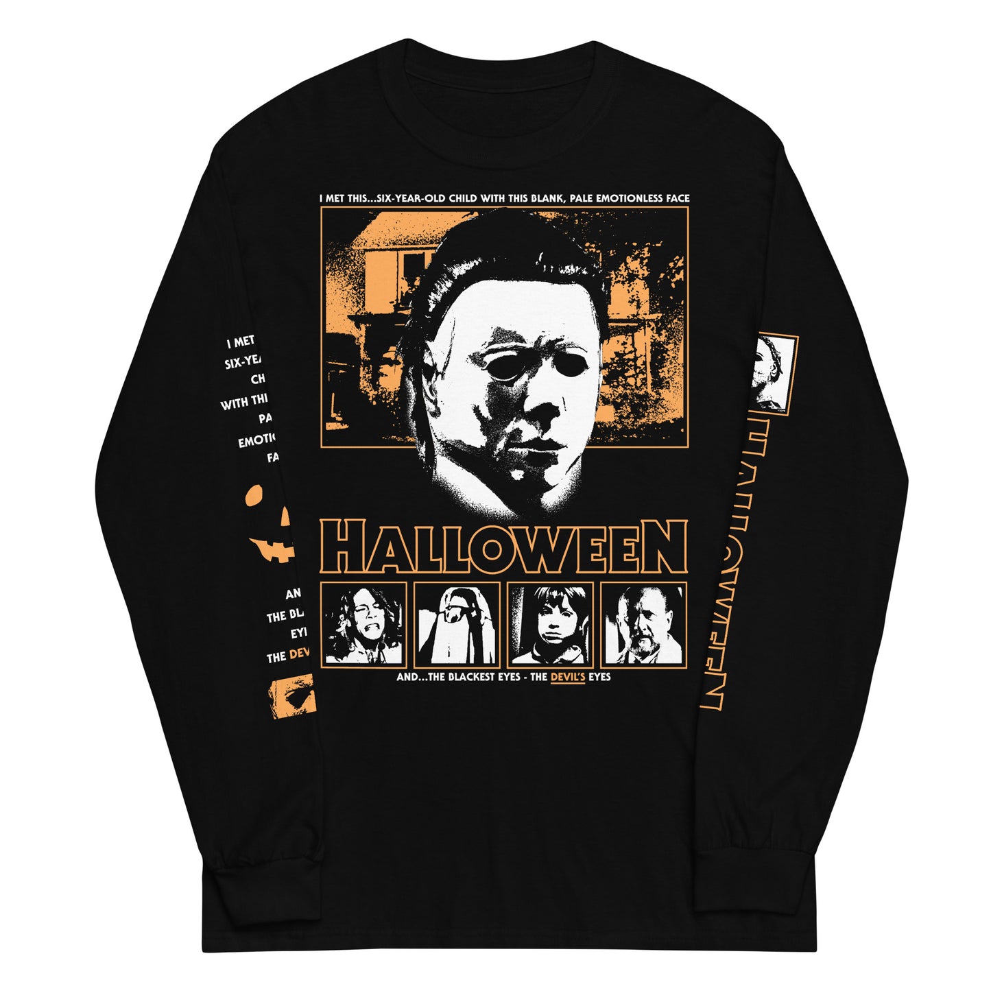 HALLOWEEN CHARACTER PANELS WITH SLEEVES - LONG SLEEVE SHIRT