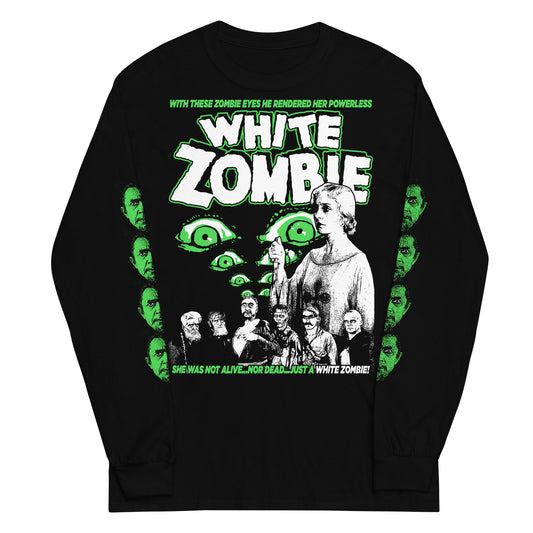 WHITE ZOMBIE WITH SLEEVES - LONG SLEEVE SHIRT