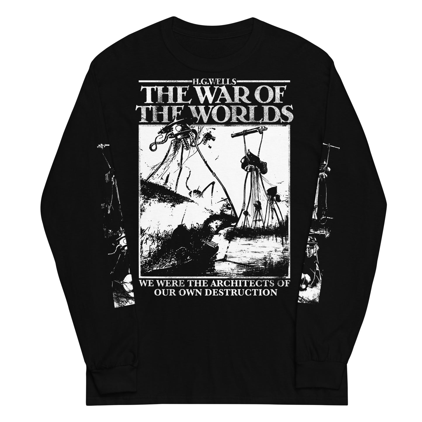 THE WAR OF THE WORLDS ILLUSTRATIONS WITH SLEEVES - LONG SLEEVE SHIRT