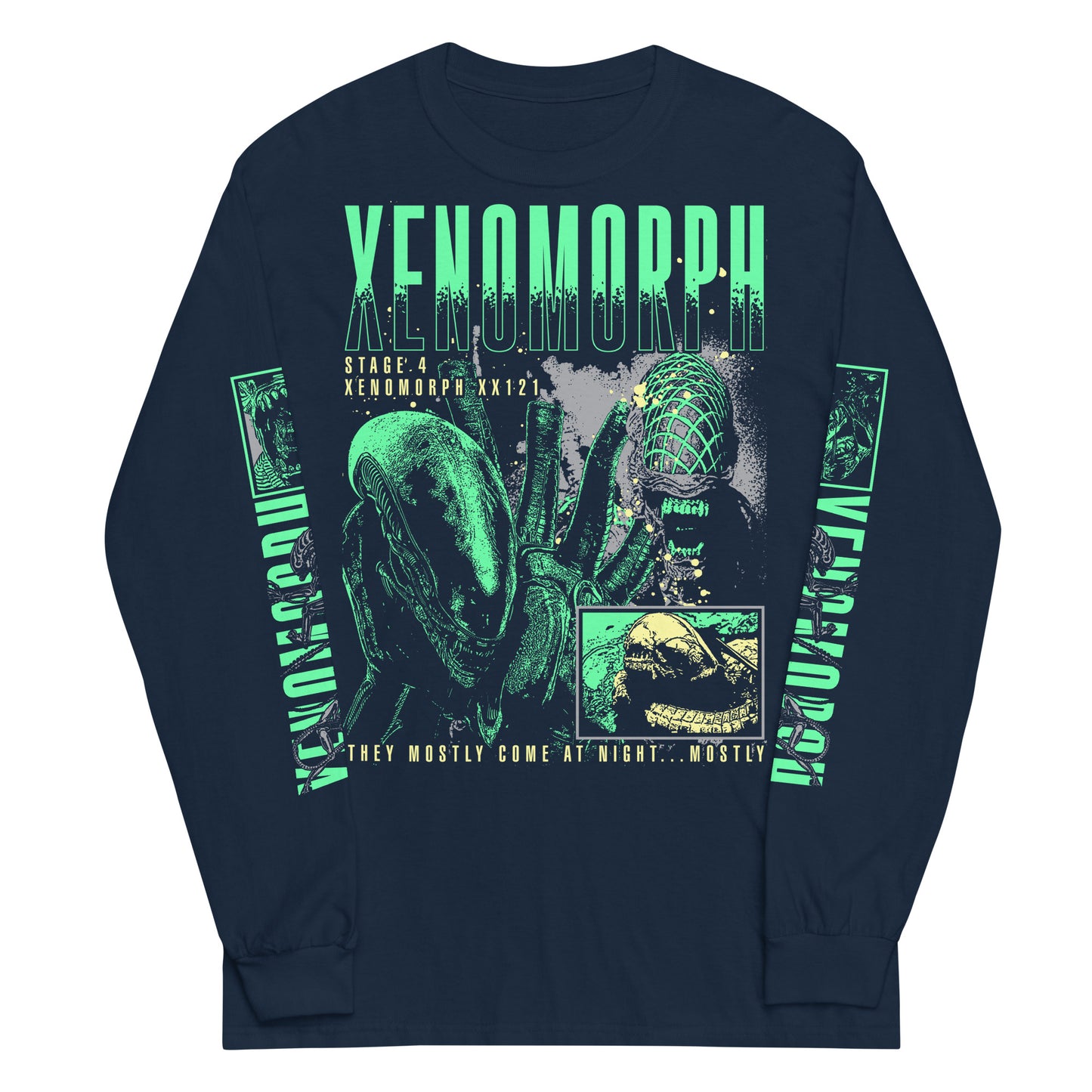 XENOMORPH WITH SLEEVES - LONG SLEEVE SHIRT