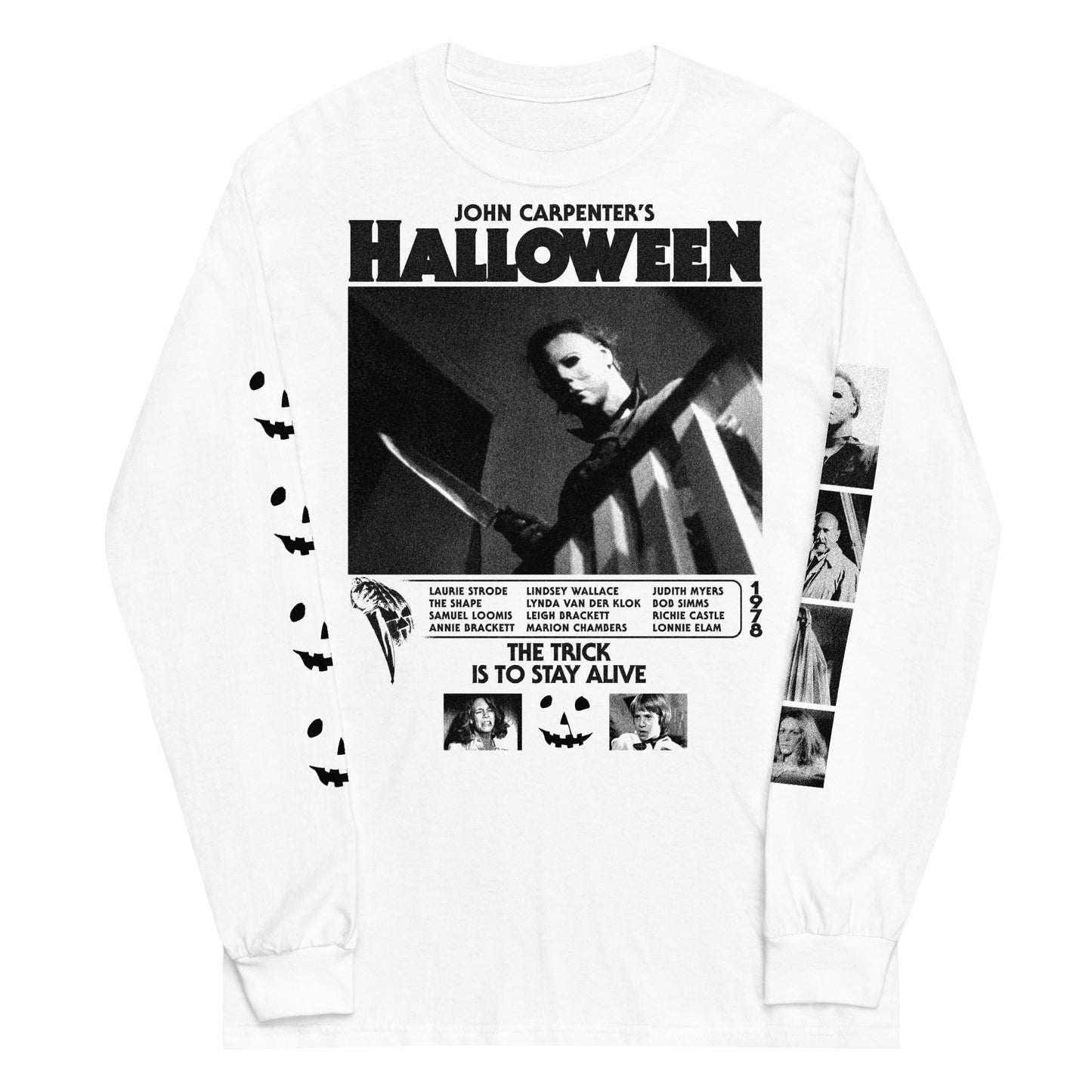 HALLOWEEN BLACK PHOTOS WITH SLEEVES - LONG SLEEVE SHIRT