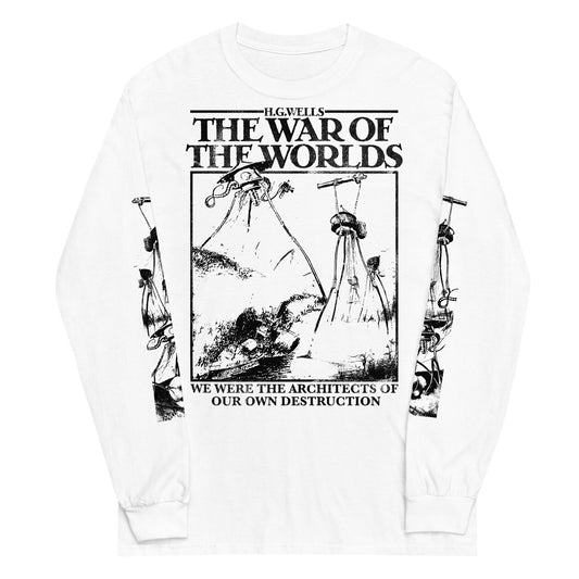 THE WAR OF THE WORLDS BLACK ILLUSTRATIONS WITH SLEEVES - LONG SLEEVE SHIRT