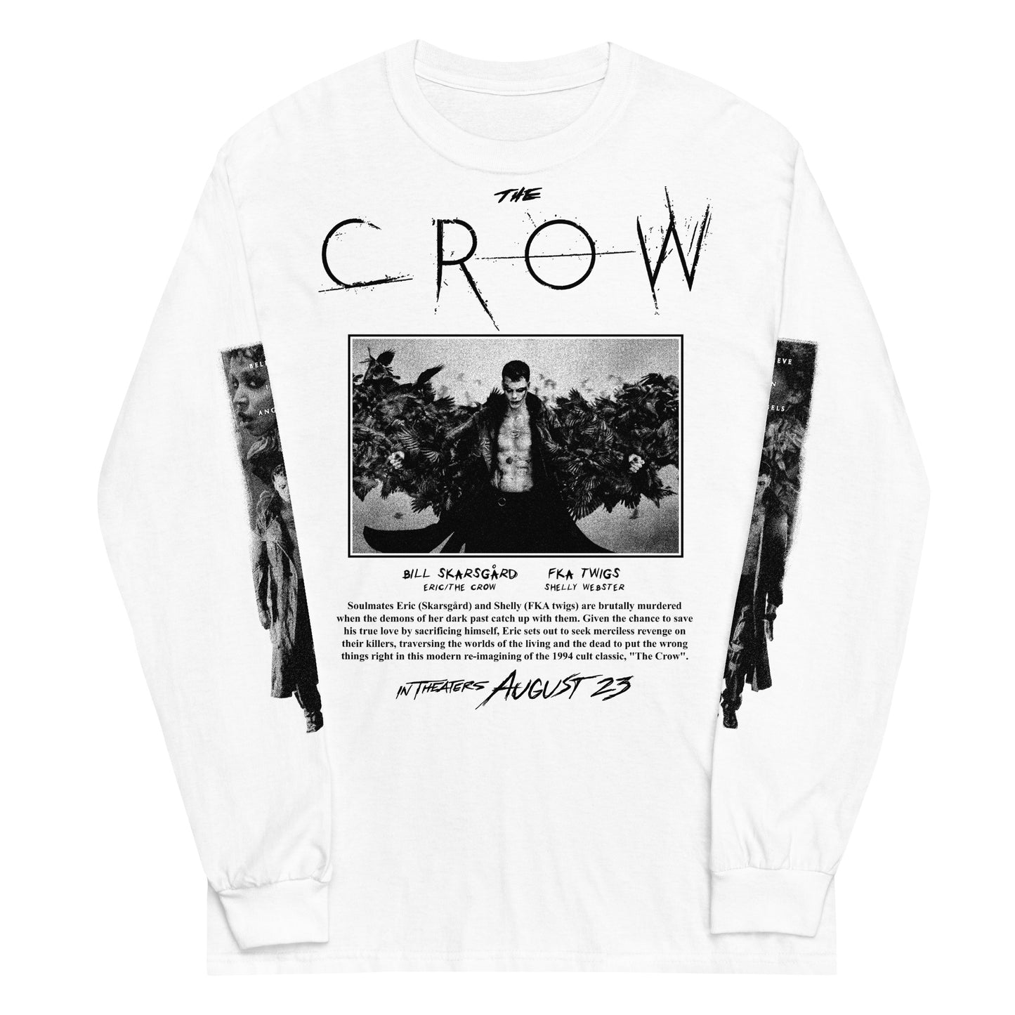 THE CROW 2024 B&W IMAGE WITH SLEEVES - LONG SLEEVE SHIRT