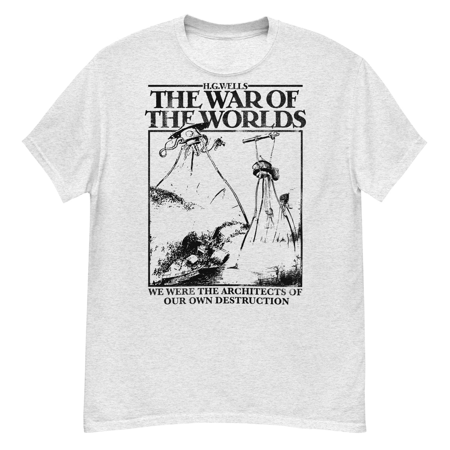 THE WAR OF THE WORLDS BLACK ILLUSTRATIONS - T-SHIRT