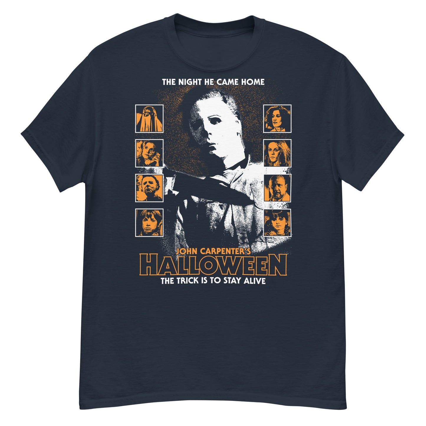 STIPPLED MICHAEL MYERS &amp; CAST - CAMISETA