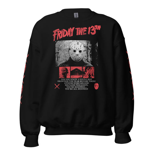 RED & WHITE JASON IMAGES WITH SLEEVES - SWEATSHIRT