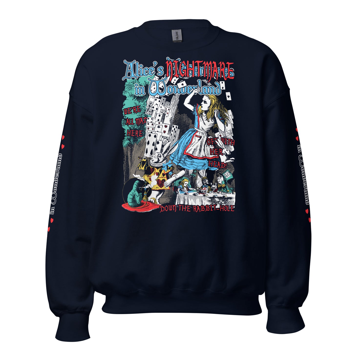 ALICE IN WONDERLAND CLASSIC ILLUSTRATIONS WITH SLEEVES - SWEATSHIRT