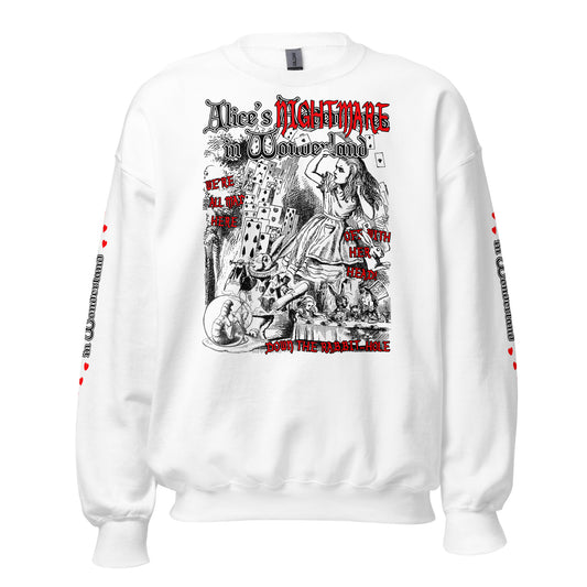 ALICE IN WONDERLAND BLACK CLASSIC ILLUSTRATIONS WITH SLEEVES - SWEATSHIRT