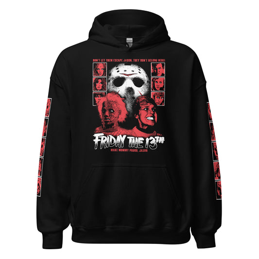 STIPPLED JASON & MOM WITH SLEEVES - HOODIE