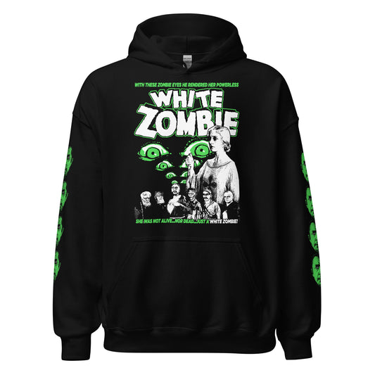 WHITE ZOMBIE WITH SLEEVES - HOODIE