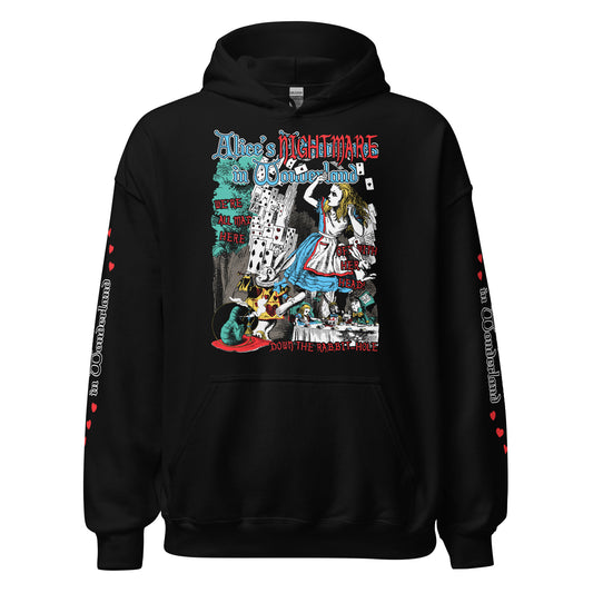 ALICE IN WONDERLAND CLASSIC ILLUSTRATIONS WITH SLEEVES - HOODIE