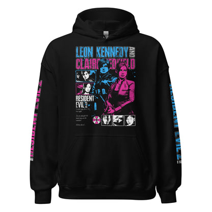 LEON KENNEDY & CLAIRE REDFIELD WITH SLEEVES - HOODIE