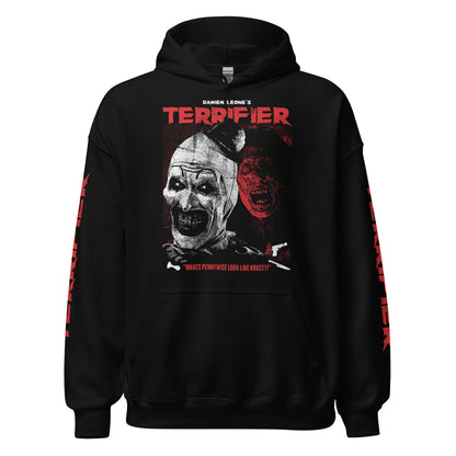 ART THE CLOWN FACE WITH SLEEVES - HOODIE