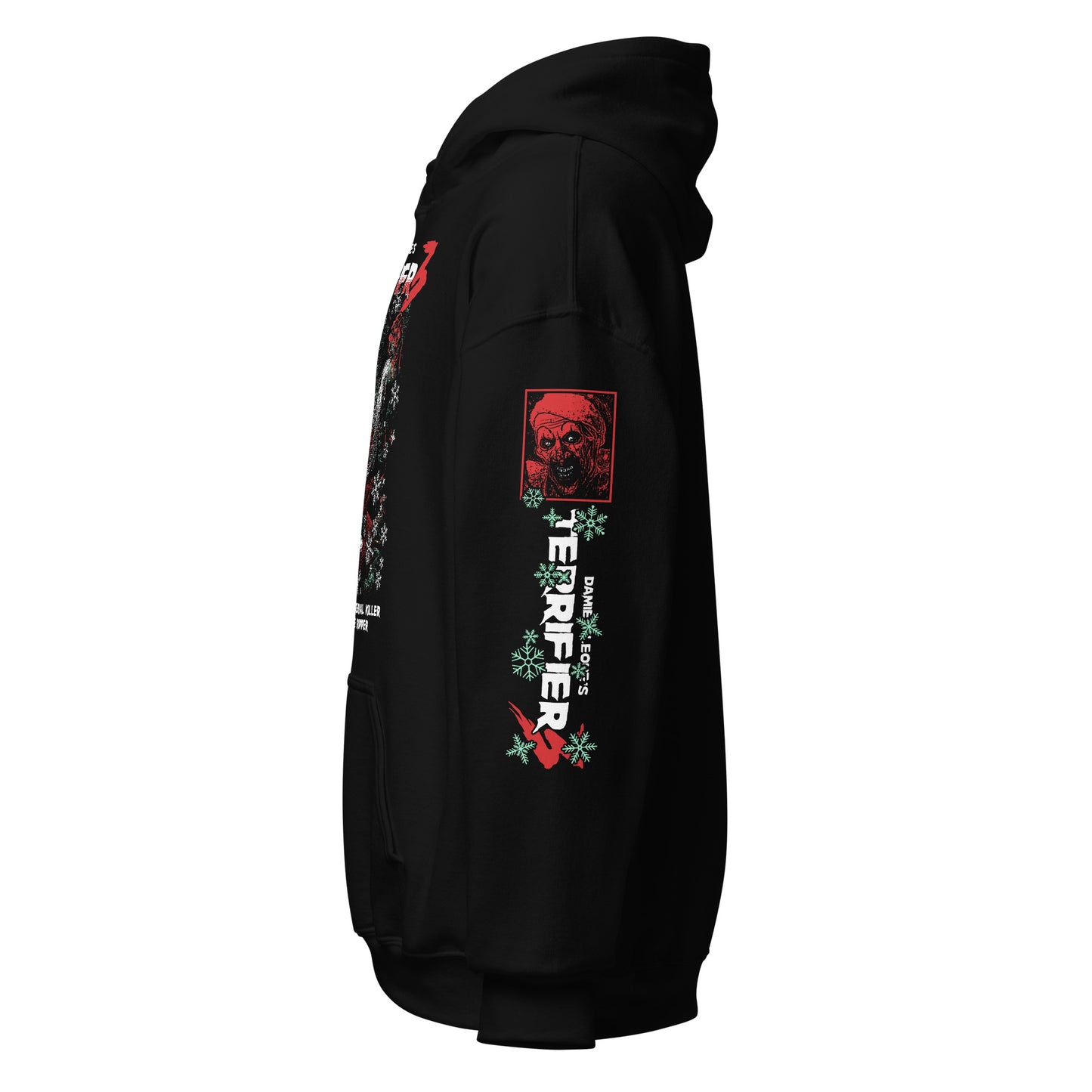 SANTA ART THE CLOWN WITH SLEEVES - HOODIE