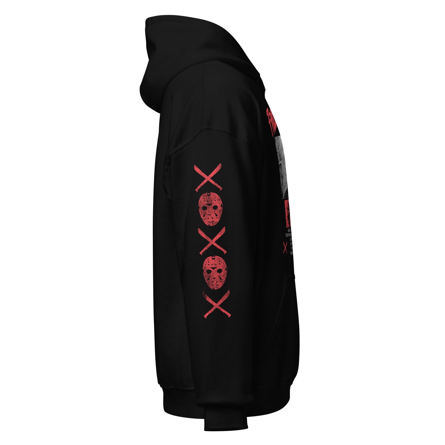 RED & WHITE JASON IMAGES WITH SLEEVES - HOODIE