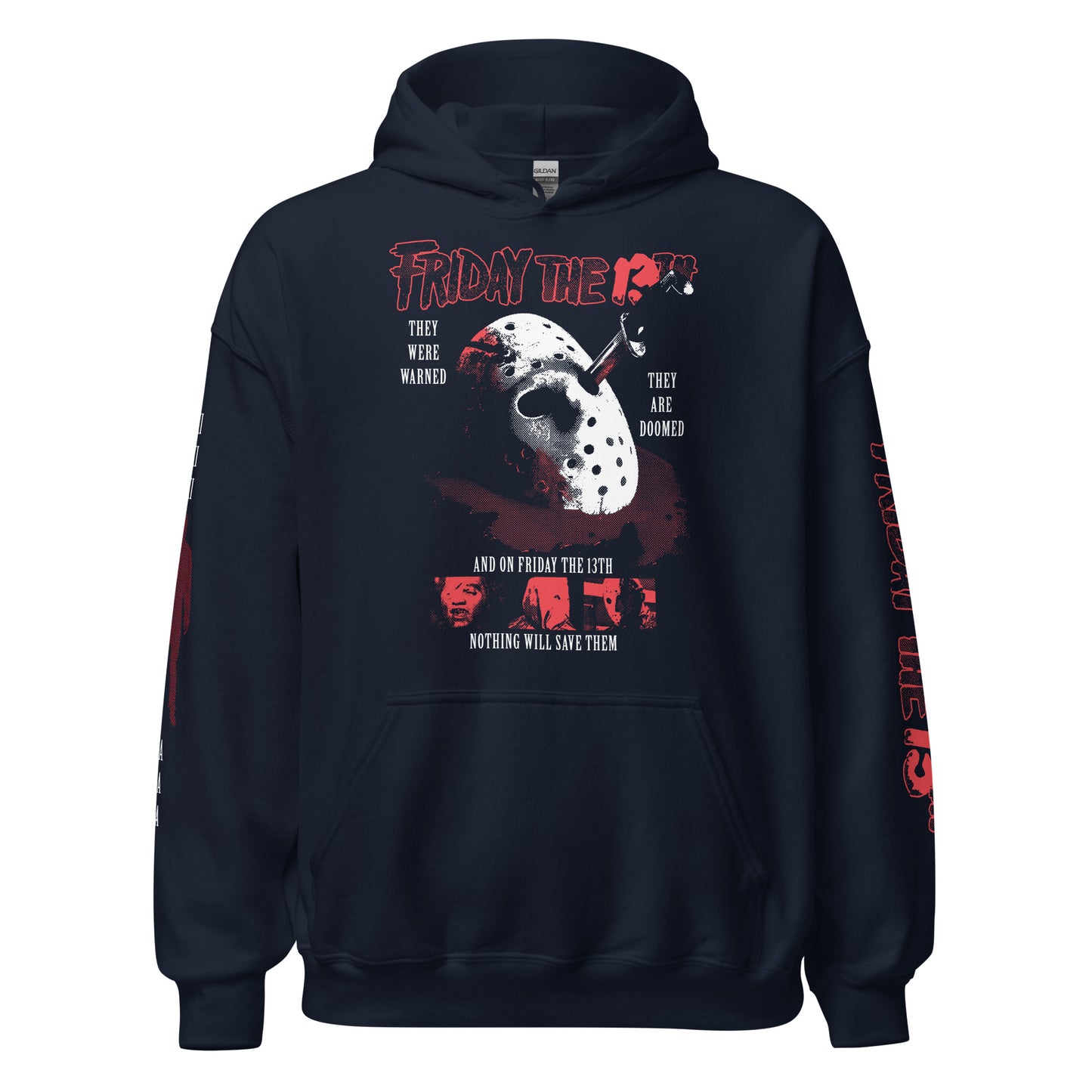 HALFTONE JASON VOORHEES WITH SLEEVES - HOODIE