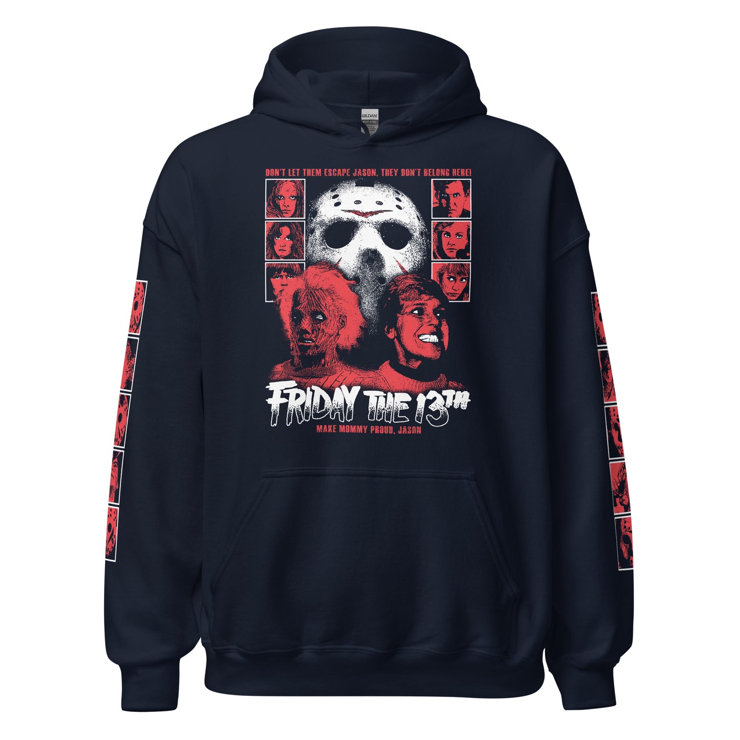 STIPPLED JASON & MOM WITH SLEEVES - HOODIE