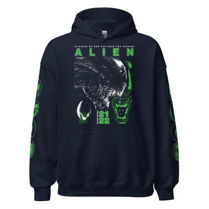 HALFTONE XENOMORPH WITH SLEEVES - HOODIE