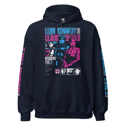 LEON KENNEDY & CLAIRE REDFIELD WITH SLEEVES - HOODIE