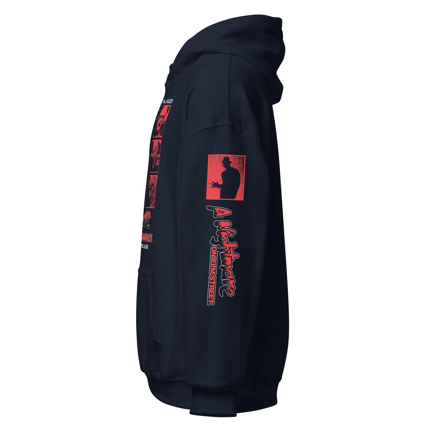 RED & WHITE FREDDY IMAGES WITH SLEEVES - HOODIE